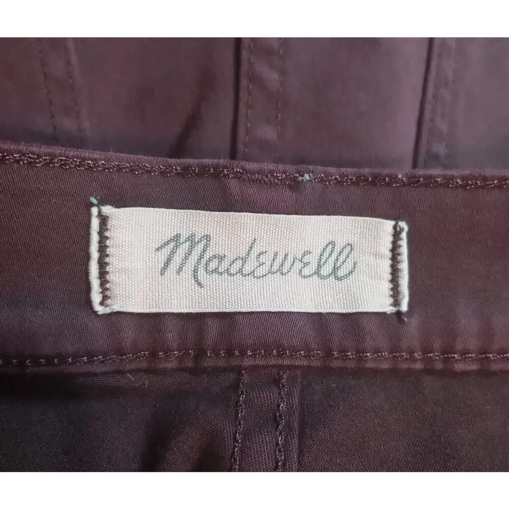 Madewell 9 High Riser Skinny Skinny Jeans Burgundy Wine Size 29 High‎ Waisted